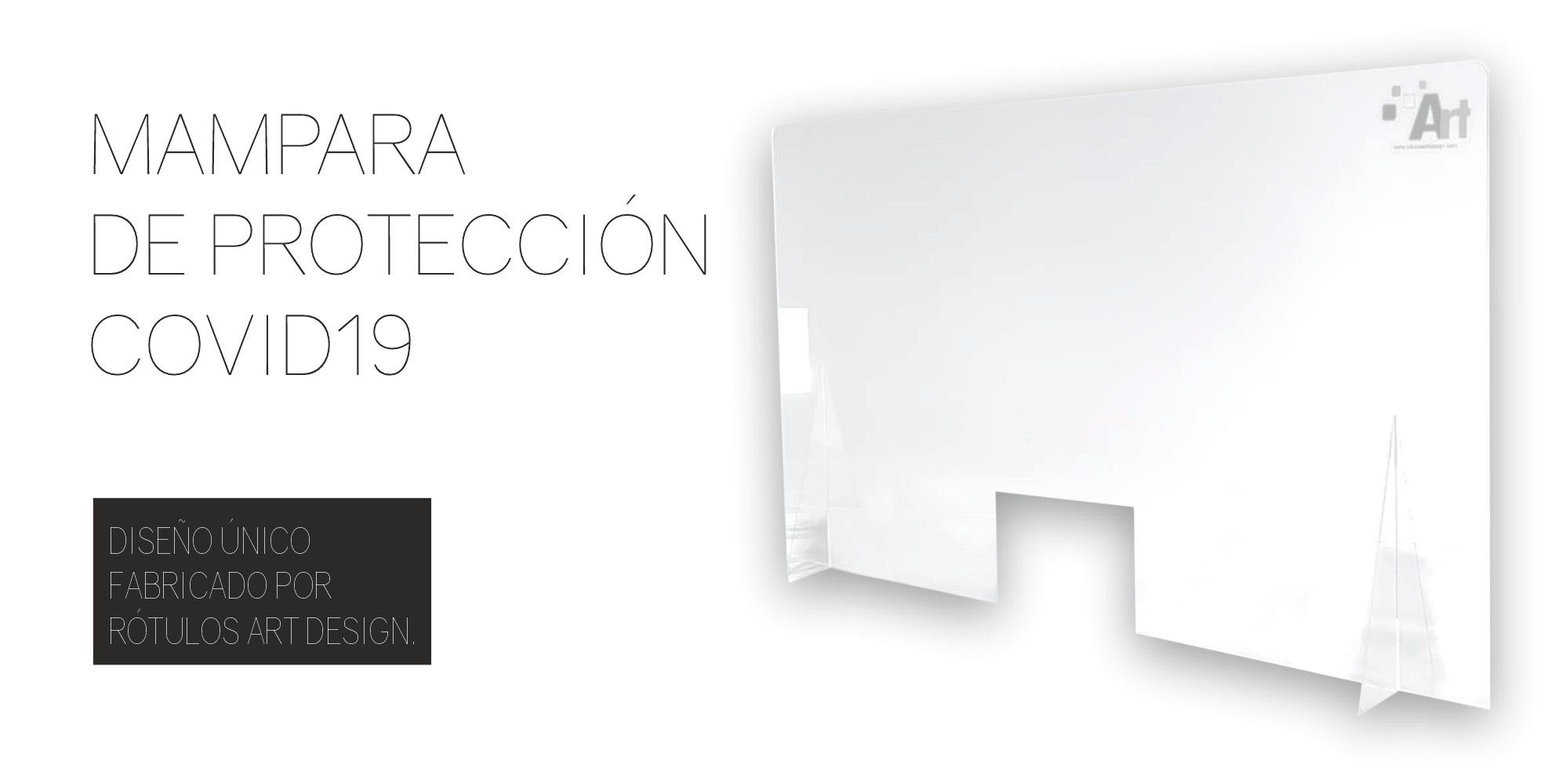 mampara protectora mostrador en Murcia - Rótulos Art Design